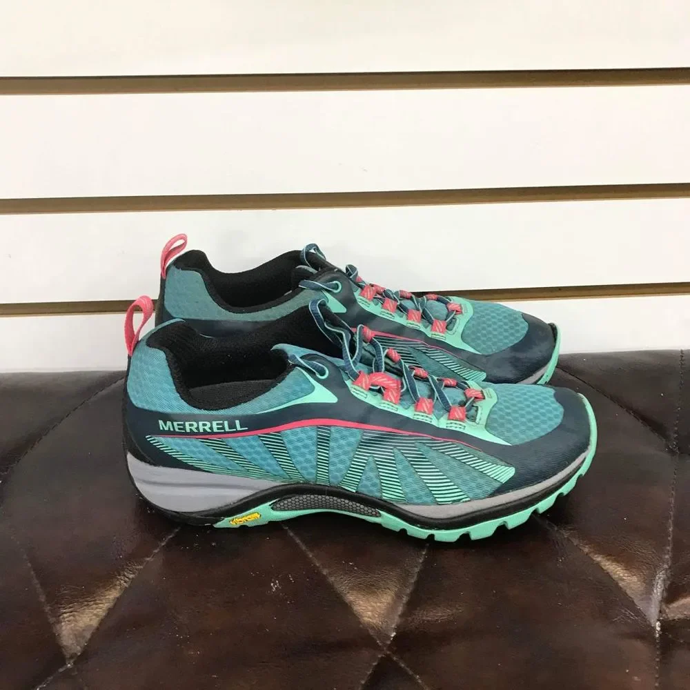 Merrell Womens 7.5 Siren Edge Hiking Shoes Multicolor J35514 Low Top Lace Up